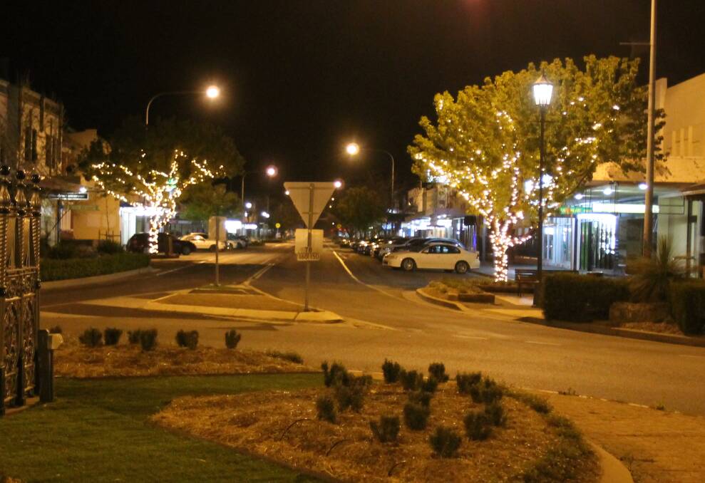 Upgrade: Council is applying to the federal government for $500,000 drought relief money to continue work on the main street, including more tree lights.