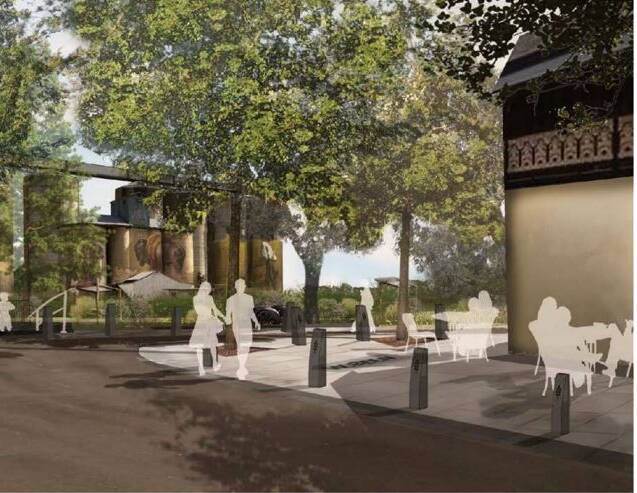 Revitalisation: Concept drawings of Wallendbeen with trees and parking bollards will be modified as necessary in a detailed survey and works design project.