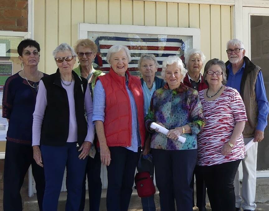 Cootamundra Probus members pictured with Steve Neave, curator of the thriving heritage room at the newly-refurbished Ellwood's Hall. 