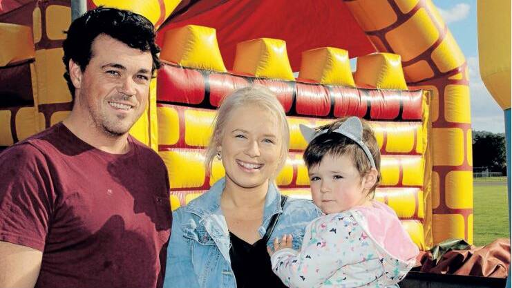 Pictured at last year's Lions Fair, Adam and Amanda McPhail with their daughter Olivia. Picture: Kelly Manwaring