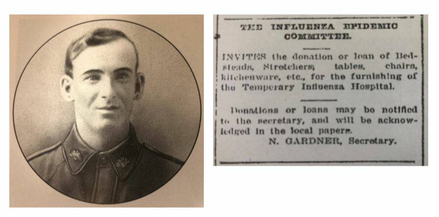 Low mortality: Frederick Edwards, a returned World War 1 soldier from Warren Sub, was the first Cootamundra person to die from Spanish Flu, on April 17.