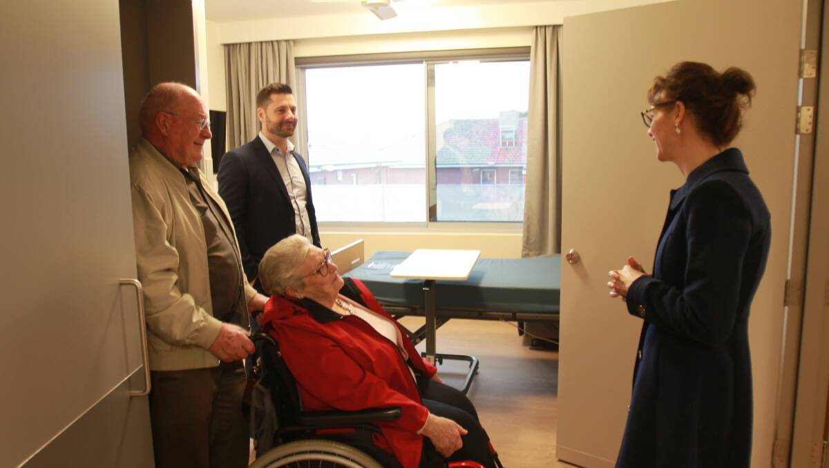 Ms Cooke with John Ford, chair of the Local Health Advisory Committee, and his wife Carol, and Nick Di Condio, of Sydney, the project manager.