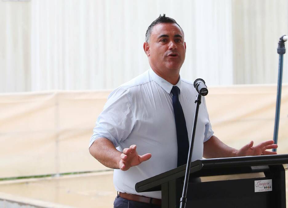 Leader of the NSW Nationals John Barilaro during a visit to Wagga's Bomen industrial area in January 2019.