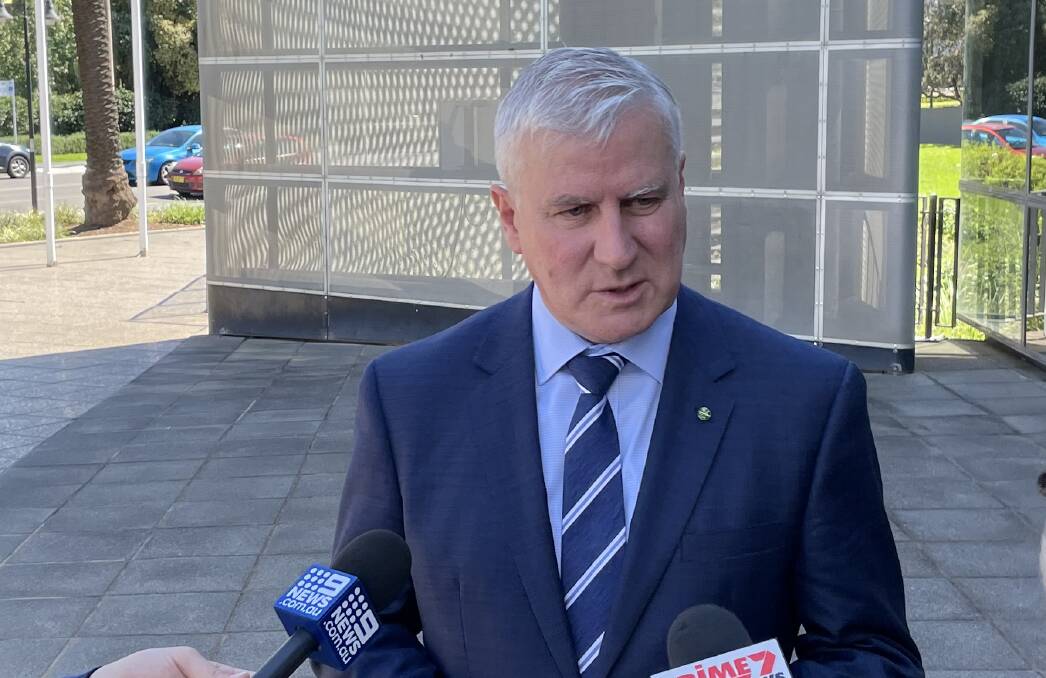 Riverina MP Michael McCormack announces a $4.2 million upgrade for Dobney Avenue and Pearson Street in Wagga on Wednesday morning. Picture: Rex Martinich