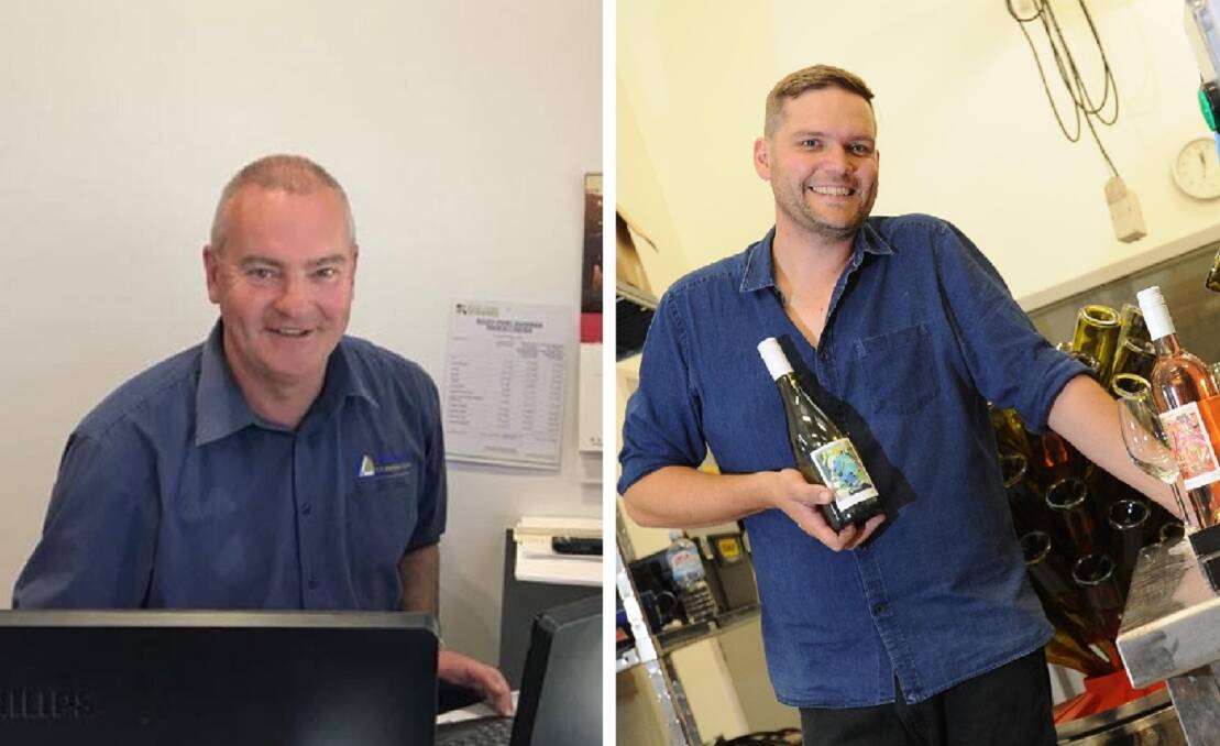 SUN SMART: Richard Pottie at Ladex Construction and Campbell Meeks at CSU Boutique Wines say safety from UV radiation is paramount in their industries, which are some of the most highly exposed to UV.
