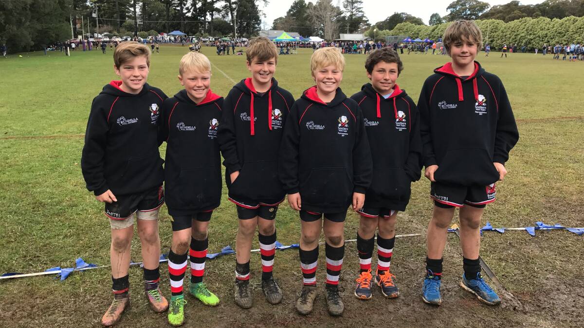 NEXT LEVEL: Sam Gash, James Paterson, Lachie Smirl, Sam Sharman, Rhyley Kennedy and Jake Blackney represented Southern Inland at the NSW State Rugby Championships in Camden. Picture: Contributed