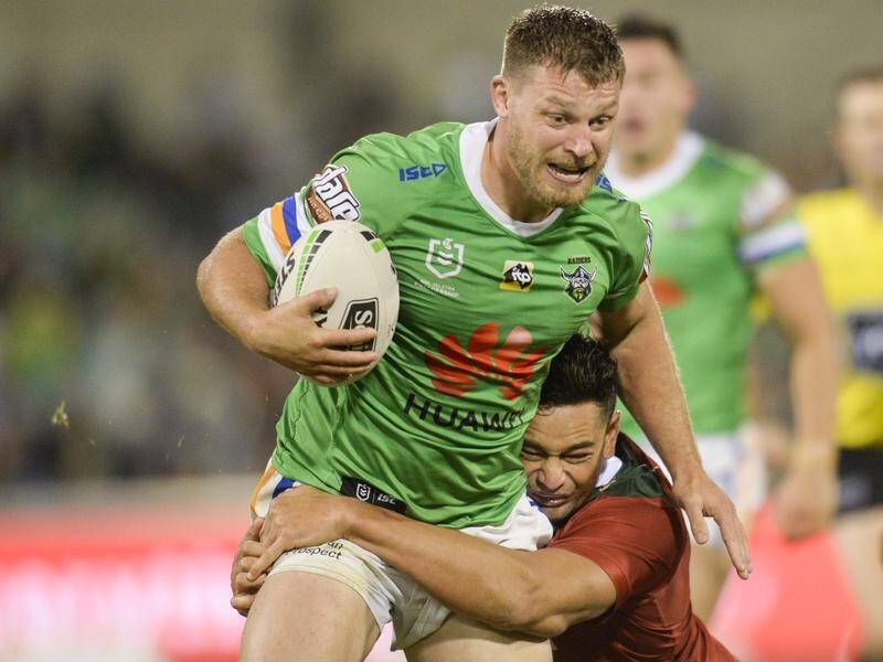 Elliot Whitehead (c) will captain Canberra at the NRL Nines in Perth.