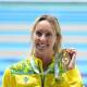 Emma McKeon of Australia with one of the six golds she won at Commonwealth Games 2022 in Birmingham. (AP PHOTO)