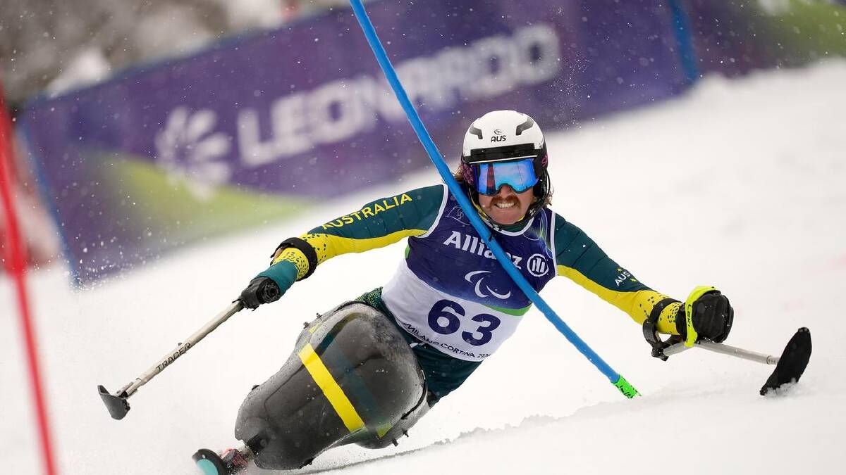 Josh Hanlon crashed out of the downhill and super-G events but was ninth in the slalom sitting. (HANDOUT/SPORT THE LIBRARY) Josh Hanlon crashed out of the downhill and super-G events but was ninth in the slalom sitting. (HANDOUT/SPORT THE LIBRARY)