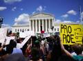 The number of demonstrators outside the Supreme Court increased substantially as the day progressed.
