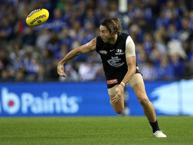 Carlton's Dale Thomas has copped a $7500 fine for calling an AFL umpire a cheat.