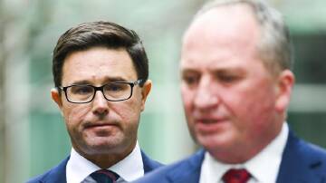 Nationals deputy David Littleproud (L) has told Barnaby Joyce he plans to challenge for the top job.