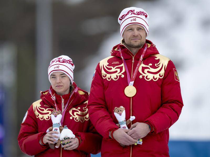 Russians who struck Paralympic gold had their victory anthem snubbed by German rivals. Photo: EPA PHOTO