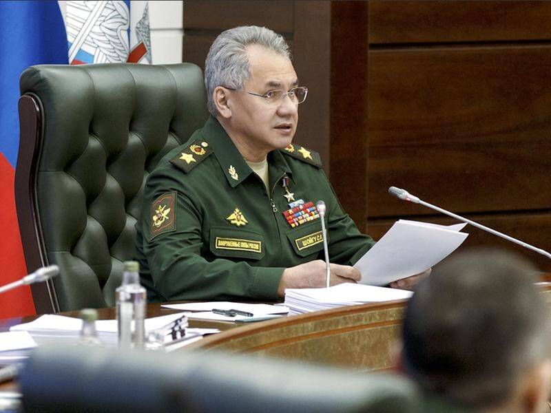 Russian Defence Minister Sergei Shoigu says NATO is gradually gathering forces near his country.