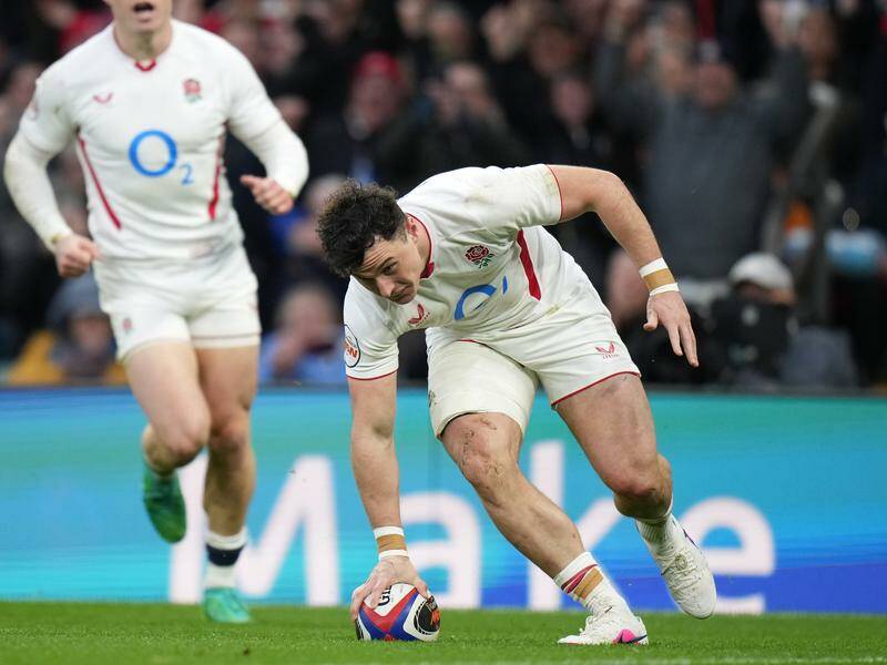 England's Henry Arundell scored a hat-trick in their hammering of Wales at Twickenham. Photo: AP PHOTO