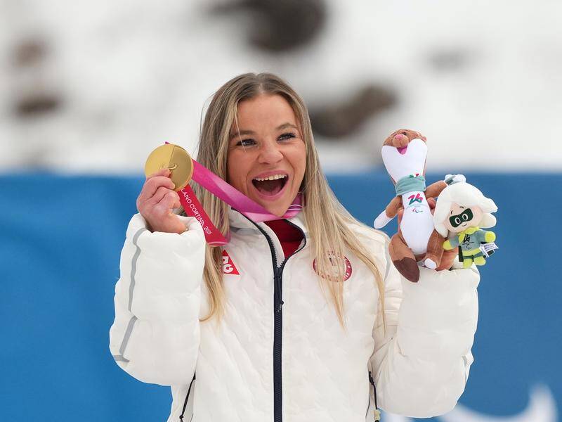 The incredible para-Nordic star Oksana Masters is celebrating her 12th Paralympic gold medal in all. Photo: AP PHOTO The incredible para-Nordic star Oksana Masters is celebrating her 12th Paralympic gold medal in all. Photo: AP PHOTO