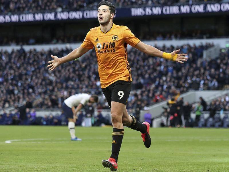 Wolves' Raul Jimenez has scored the winner in a 3-2 victory over Tottenham Hotspur in the EPL.