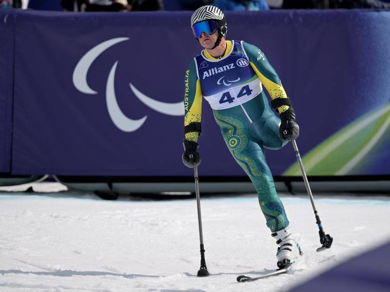 Michael Milton came 23rd in the men's super-G standing final at Cortina, 25 days after leg surgery. Photo: © SPORT THE LIBRARY PHOTO