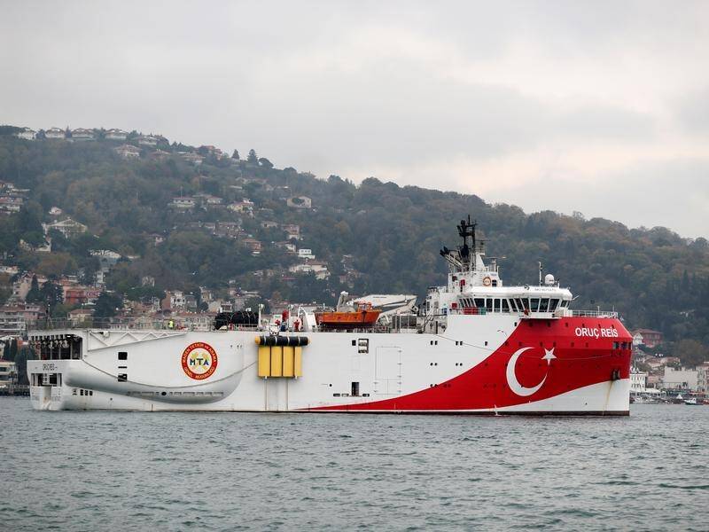 The Turkish vessel Oruc Reis has been surveying disputed waters, angering Greece.