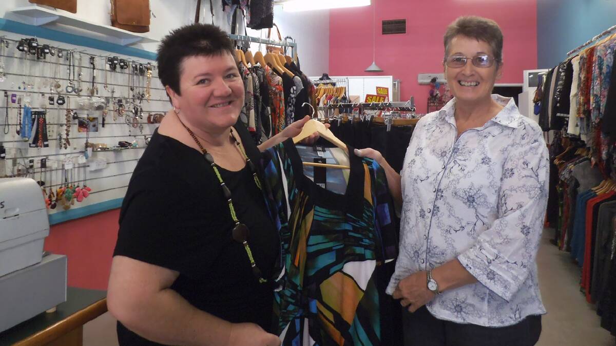 HEATHER’S 
HY FASHION
Heather Yardley, of Hy Fashion, is pictured here with customer Denise Fraser who was most enthusiastic about Heather’s all new Australian owned and designed range now in store Miss Me, Wet Seal and 4 Girls, suitable for all ‘shapes and sizes’.
