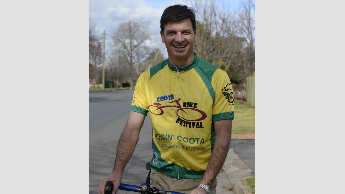 ON THE MOVE: Federal Member for Hume Angus Taylor has sent out the call for more casual, part time cyclists to join the Cruisin Coota event in this November’s Coota Bike Festival.
Photo: Contributed  
