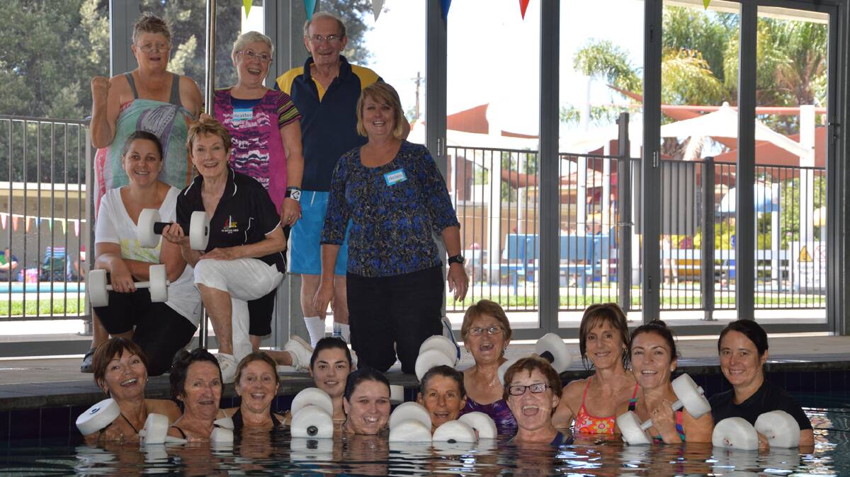 Helen Axsentieff, instructor of Aqua Aerobics at our local pool spent last weekend at the Temora Indoor pool.