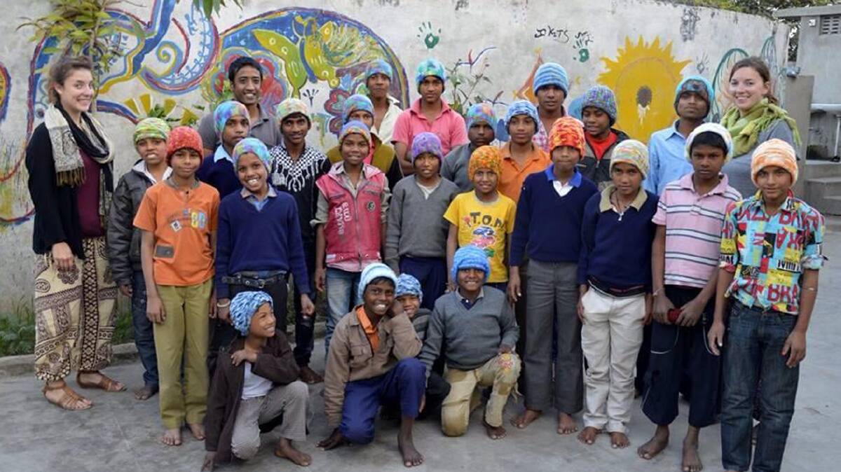 MAKING GOOD USE: The beanies knitted by local ladies are being put to use by a Bedla boys orphanage.