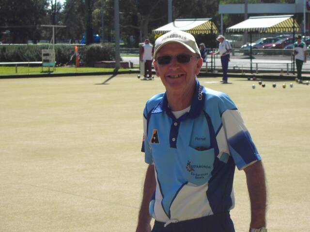 FINAL BOUND: Rodney Ball (pictured) and teammate Steve Stanton have secured a place in the minor pairs final.