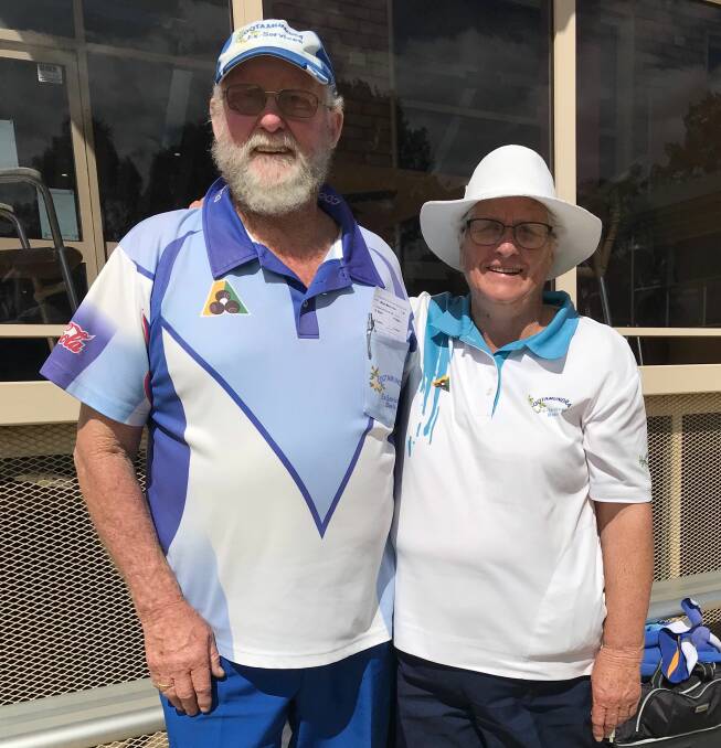 WINNERS: Ex-Services' club bowlers Greg Fisher and Bev Black enjoyed a win last week.