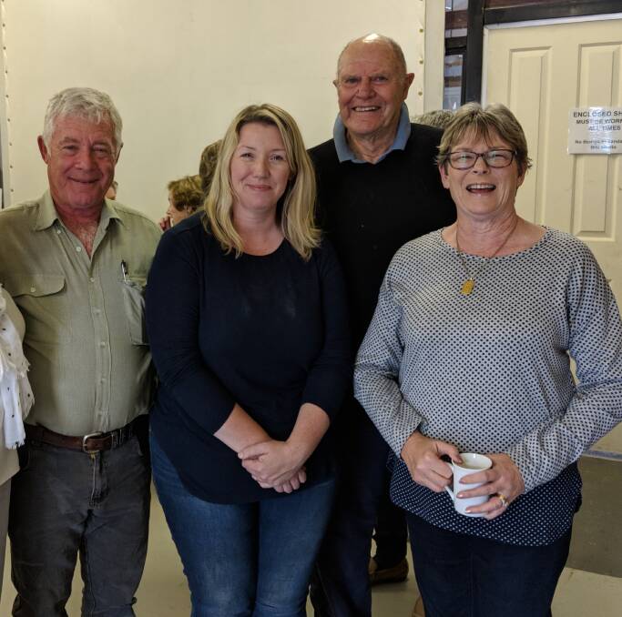 MEET: An interesting time was enjoyed by all at the meet the committee afternoon tea held at the Cootamundra Arts Centre last week. Pictured: Charlie Sheahan, Carissa Campbell, Andy Baber and Rosie Fowler-Sullivan.