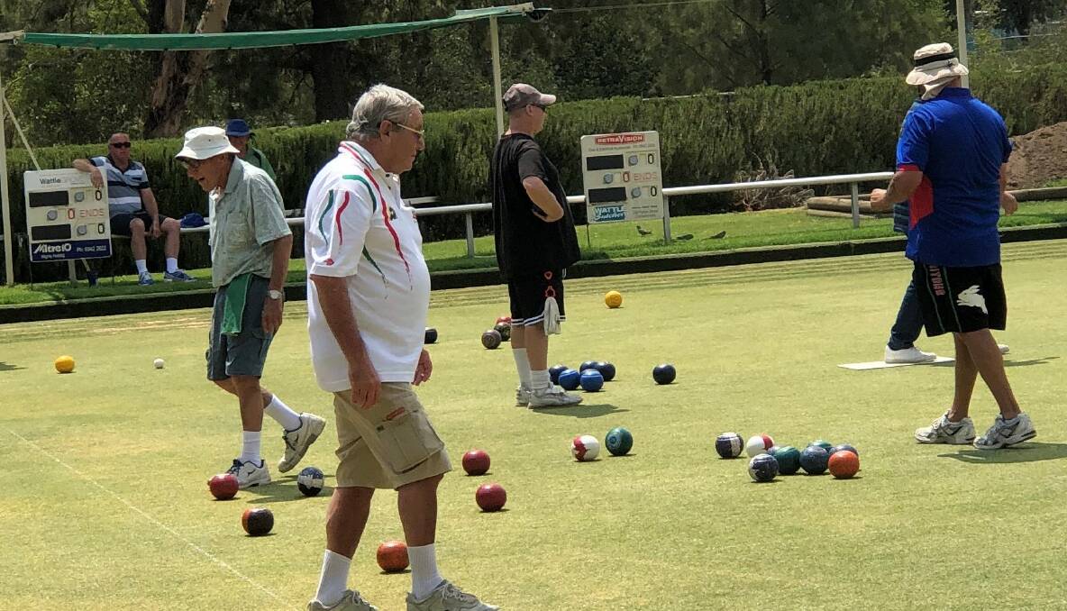 Social bowls: Thirty bowlers rolled up for the first games of the new year.