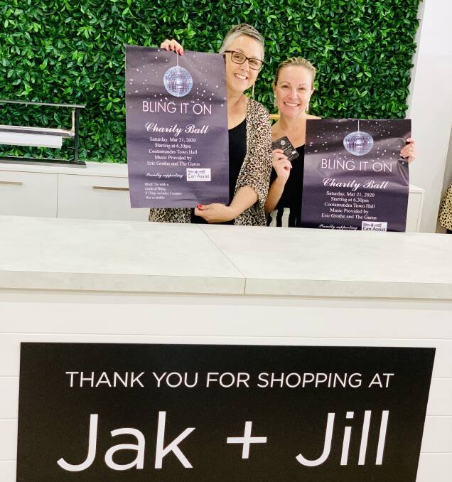 BLING IT: Tickets are now on sale at Jak + Jill for the Bling It On Ball to be held on March 21. Pictured are committee members Melinda Chambers and Jaime Hall.