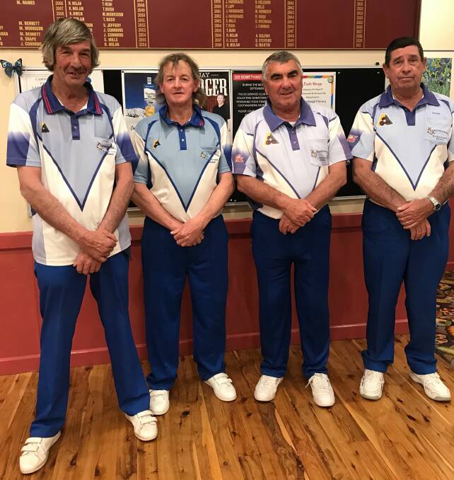 CHAMPIONS: The 2019 Cootamundra Ex-Services' Club's Fours champions. Photo: CONTRIBUTED
