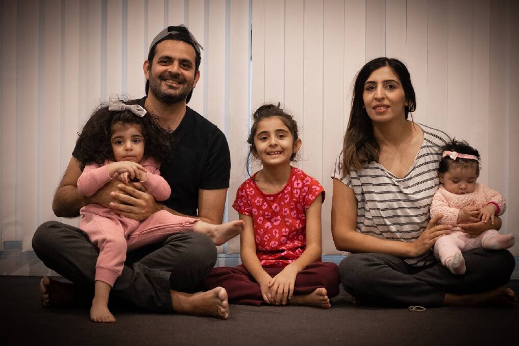 Global crisis: Hammad Hanif, wife Dr Sara Khalid and their children Ayat, Amal and Samina Hammad were forced to cut a family holiday to Pakistan short due to the COVID-19 pandemic. Photo: supplied.