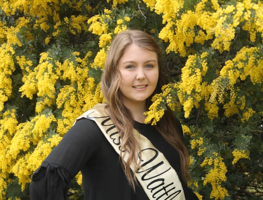 MISS WATTLE: Maddison Baker was 2017's Miss Wattle. The search for this year's Miss Wattle has started. Photo: Jennette Lees