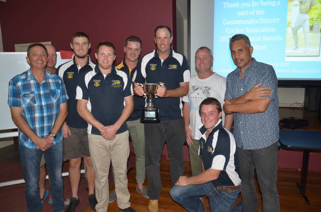 The Come Alive Fitness Crusaders with the South West Slopes Cricket League premiership. Photo: Declan Rurenga