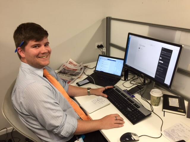 ON DECK: Declan Rurenga will be out and about in the community as the Cootamundra Herald's new journalist after starting on Monday.