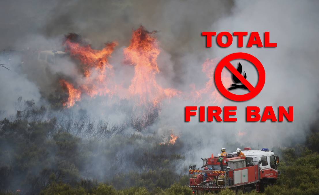 ON ALERT: A total fire ban and very high fire danger rating is in place on Friday, January 31. Photo: FILE