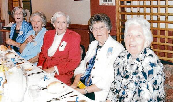 (from left) Joan Ward, Ianthy Povey, Noreen Conkey, Jean Walker and Marion Shaw.