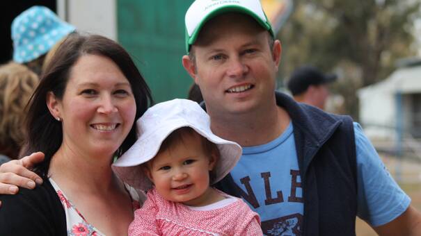 FAMILY DAY OUT: the Berryman family (from left) Skye, Lily and Tim made their way out to the Illabo Show from their home in Stockinbingal last weekend and had a great time.  Photo: Melinda Chambers 